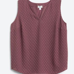 Ezide Textured Mixed Material Top